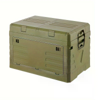 Xmund Outdoor opvouwbare opbergdoos, voertuigopslagcontainer, inklapbare stapelbare container met handvatten, draagbare