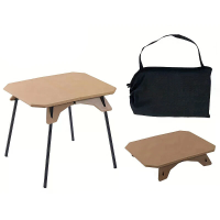 Xmund plastic vouwtafel voor kamperen met draagvermogen 40 kg, gewicht 1,85 kg, lichtgewicht, draagbaar, dubbele hoogte