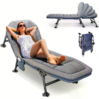 Xmund Tuin Zonnebed,Outdoor Camping Vouwstoelen,Vissersbed,Verstelbare 5 Versnellingen Ligstoelen Enkele Vouwbedden met