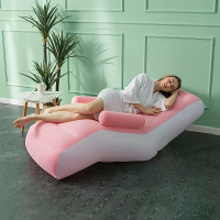 Xmund Vouw Lazy Sofa Lucht Zitzak Lounge Stoel Sofa Verdikte Plooien Compact Gaming Lounger Luchtbank Voor Ontspanning B