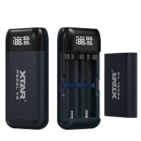 XTAR PB2SL V2 Dual Slot 18650 21700 Batterijlader & Powerbank met LCD display ondersteunt PD QC3.0 Snelladen Draagbare R