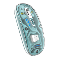 XUNFOX XYH55 Dual Mode Draadloze Gaming Muis Transparante Behuizing 1000/1200/1600DPI Oplaadbare bluetooth Muizen voor P