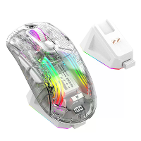 XUNSVFOX XYH20pro RGB Transparante Behuizing Gaming Muismat Vermogen Weergave Drie Modus Draadloos bluetooth Type C Opla