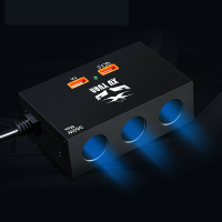 360W 12V 24V Dual USB Autolader Socket 3 Uitbreidingsgat QC3.0 Snelladen Multifunctionele Conversie Plug