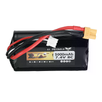 XW 7.4V 5000mAh 8C 2S LiPo batterij XT30 en balanserende kop 21700 voor RadioMaster TX12/TX16S/TX18S afstandsbediening