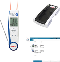 Xylem SH 750 BT          Infrarood thermometer en insteekthermometer (HACCP)