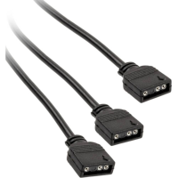 Y kabel PC ventilator [1x PC ventilatorbus 3 polig   2x PC ventilatorbus 3 polig] 0.30 M Zwart Kolink