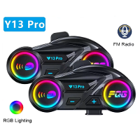 Y13Pro Motorfietshelm Bluetooth Headset Intercom Bereik 500M Stereo Fm Radio Muziek Delen