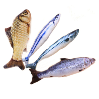 Yani 30cm Large Size Interactive Pets Pillow Catnip Toys Simulation Plush Fish Shape Doll Chew Bite Cat Toy