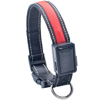 350.066Zonne energieUSBOpladenElektronischLED knipperlicht Veilig Nylon Honden Halsband vo
