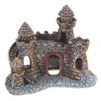 Yani Aquarium Decoration Wizard's Castle Fish Tank Shelter House Hand Painted Realistic Castle