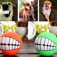 Yani Squeaky Pet Toy Sound Chew Ball Soft Fun Bite Ball Toy Teeth Tranining Dog Toy