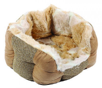 Yap Delicato Hondenmand Ovaal Giraffe/suede 66x58x23 Cm