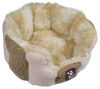 Yap Delicato Hondenmand Ovaal Giraffe/suede 86x69x25 Cm