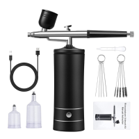 Yarboly Handheld Airbrush Kit Dual Action Draagbare 0,4 mm Nozzle Hoge Druk 20 27psi voor Tattoo Kunst Schilderen Make u