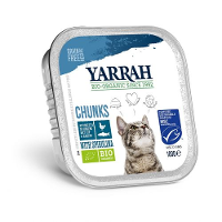 Yarrah Biologisch Kattenvoer Alu Kuipjes Brokjes Rund 100 Gram