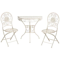 YAVIZA   Bistroset   Lichtbeige   IJzer