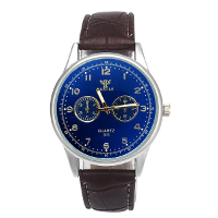 Yazole 311 Casual Luminous Pu Leather Quartz Watch
