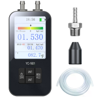 YC 1601 Digitale Manometer Dual Port differentiële luchtdrukmeter 12 selecteerbare eenheden 80 groepen gegevensopslag Gr