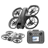 YCRC V666 WiFi FPV met LCD schermcontroller HD ESC Dual Camera Optische Stroom Hover Automatische Obstakelvermijding Bor