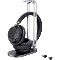 Yealink BH 76 Plus On Ear headset Bluetooth Zwart Noise Cancelling Inductie Telefoon