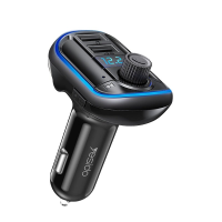 YESIDO Y44 bluetooth V5.0 FM zender 2 * USB autolader LED digitaal display Draadloze radio adapter HiFi Muziek afspelen