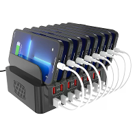 YFY A55 150W 16 poorts USB oplader 16USB A snellader desktop oplaadstation met 8 standaard slots EU stekker voor iPhone