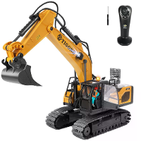 YIGONG 1061 RTR 1/20 2,4G 11CH RC Auto Excavator Legering Emmer Gesimuleerde LED Licht Geluid 360° Oneindig Draaibaar Af