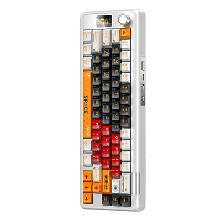 YINDIAO 65S Tri mode Mechanisch Toetsenbord 66 Toetsen met Multifunctioneel Kleurenscherm en Knop Gasketstructuur RGB Ho