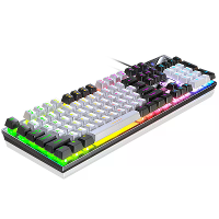 YINDIAO K500 104 Toetsen Bedrade Gaming Toetsenbord Mechanische Voelen Toetscaps RGB Achtergrondverlichting USB E sports