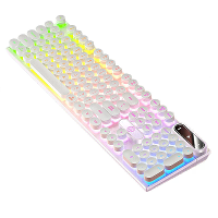 YINDIAO K600 104 Toetsen Bedrade Gaming Toetsenbord Punk Ontwerp Mechanisch Gevoel Toetscaps RGB Licht USB E sports Game