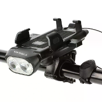 4 In 1 Fietslamp voorop USB Oplaadbaar Telefoonhouder Fietsbel Fietsverlichting MTB Powerbank Koplamp Fietsaccessoires