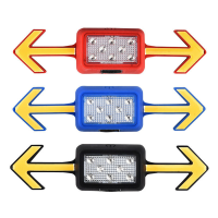 6 Standen LED helmlamp 300mAh oplaadbare batterij Nachtrijrichtingaanwijzer Draadloze afstandsbediening Fietsachterlicht