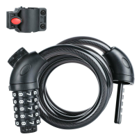 Fietsslot 5 Digit Code 1200mm * 12mm Anti diefstal Slot Bike Security Accessoire Stalen Kabel fietsen Fietsslot