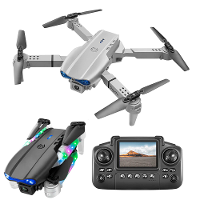YLR/C E99 / E99D WiFi FPV met LCD schermcontroller HD dubbele camera verlichtingsarmen optische stroompositionering kleu