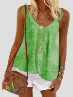 Camo Spaghetti Band Ronde Hals Mouwloos Cami
