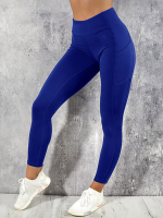 Dames effen kleur zak Yoga Sport bodycon legging