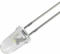 Yoldal YZ WS3D60N Bedrade LED Sunny white Rond 3 mm 4500 mcd 60 ° 20 mA 3.2 V