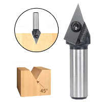 1/2 Inch 1/4 inch 6mm 12mm Schacht 45 Graden V Groove Carbide Inzetstuk Hout CNC Router Bits Frezen Snijder voor Houtbew