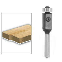 6Mm 1/4 Inch 6.35Mm Schacht 2 Fluiten Carbide Inzetstuk Flush Trim Router Bit Bovenlager Patroon Bit Houtbewerking Freze