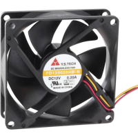 YS TECH FD128025HB N(2F7) Axiaalventilator 12 V/DC 70.68 M³/h (l x b x h) 80 x 80 x 25 mm