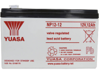 Yuasa NP12 12 Loodaccu 12 V 12 Ah Loodvlies (AGM) (b x h x d) 151 x 98 x 98 mm Kabelschoen 6.35 Mm Onderhoudsvrij, VDS certificering