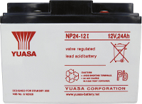 Yuasa NP24 12 Loodaccu 12 V 24 Ah Loodvlies (AGM) (b x h x d) 166 x 125 x 175 mm M5 schroefaansluiting Onderhoudsvrij, VDS certificering