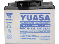 Yuasa NPC38 12 Loodaccu 12 V 38 Ah Loodvlies (AGM) (b x h x d) 197 x 170 x 165 mm M5 schroefaansluiting Onderhoudsvrij, Cyclusbestendig