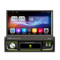 YUEHOO Uitschuifbare Auto MP5 Multimediaspeler 1 Din 7 inch Touchscreen IPS Display Android Wireless Carplay bluetooth G