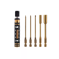 5 In 1 Hex Schroevendraaier Set Vervangbare Bits Aluminium Handvat FPV Drone Onderhoud Gereedschap
