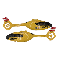 YXZNRC F06 2.4G 6CH RC Helicopter Reserveonderdelen Gele Kap