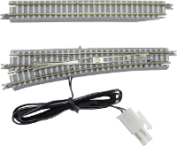 Z Rokuhan rails (met ballastbed) 7297055 Wissel, Elektrisch, Links 110 mm 13 ° 490 mm 1 stuk(s)