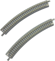 Z Rokuhan rails (met ballastbed) 7297067 Gebogen rails, Verhoogd 30 ° 220 mm 6 stuk(s)