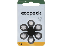 ZA13 Knoopcel Zink lucht 1.4 V 285 mAh ecopack ECO13 6 stuks